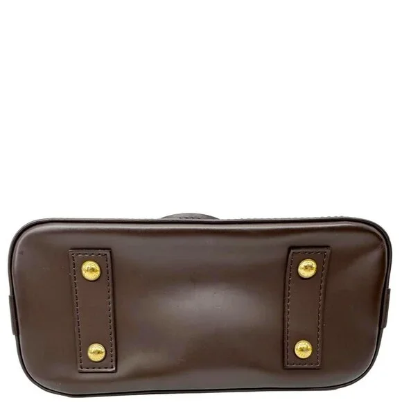 Louis Vuitton  Alma BB Damier Ebene Satchel Shoulder Bag Brown - Picture 9 of 10